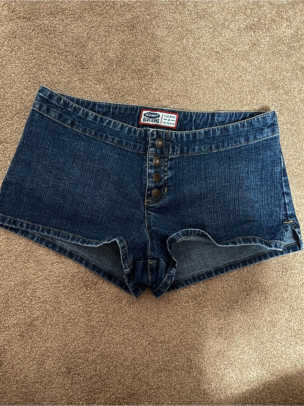 Old Navy Dark Blue Denim Low-Rise Jean Shorts